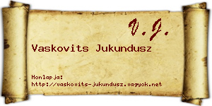 Vaskovits Jukundusz névjegykártya
